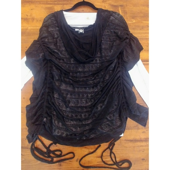 NWT Roxy Crochet Lace Runch Hoodie - Picture 4 of 8